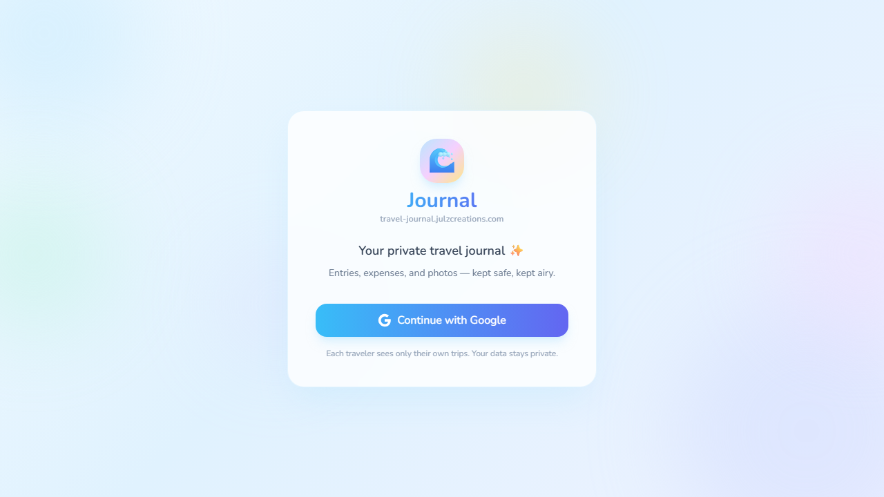 Travel Journal